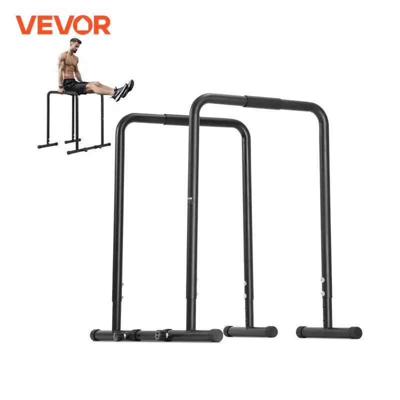 VEVOR Dip Bar 440/500lbs Capacity Heave Duty Dip Stand Station with Adjustable Height Fitness Worko