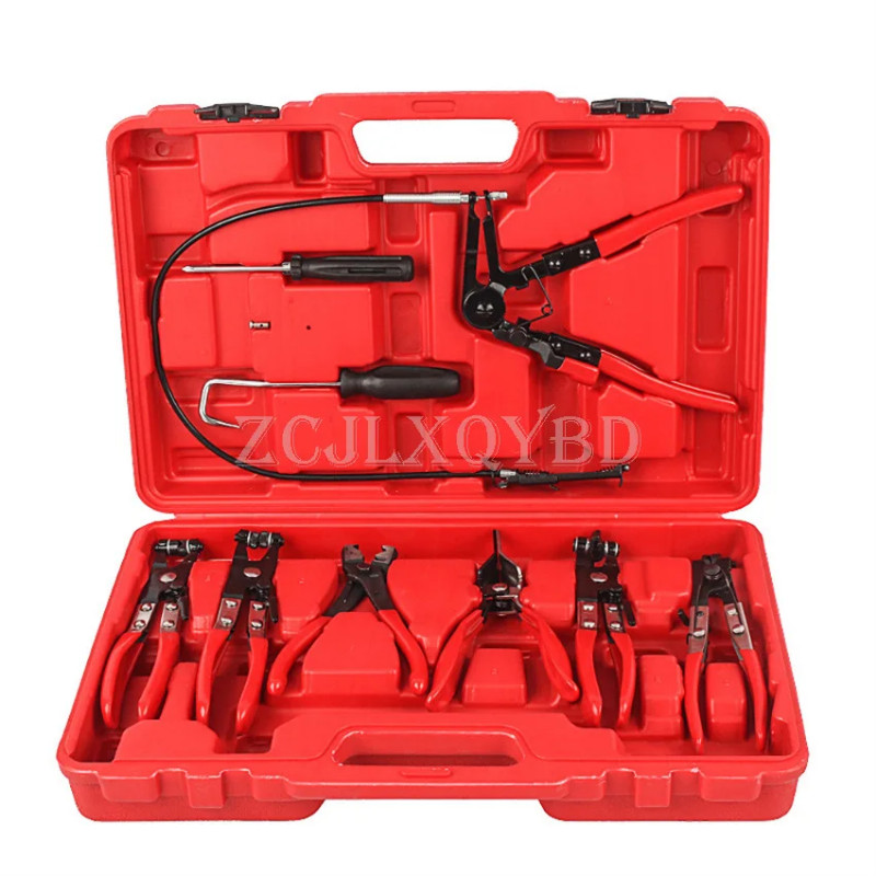 9pcs Hose Clamp Pliers Set Flexible Cable Plier Mechanic Tool Auto Hose Clamp Ring Plier Set Car Re