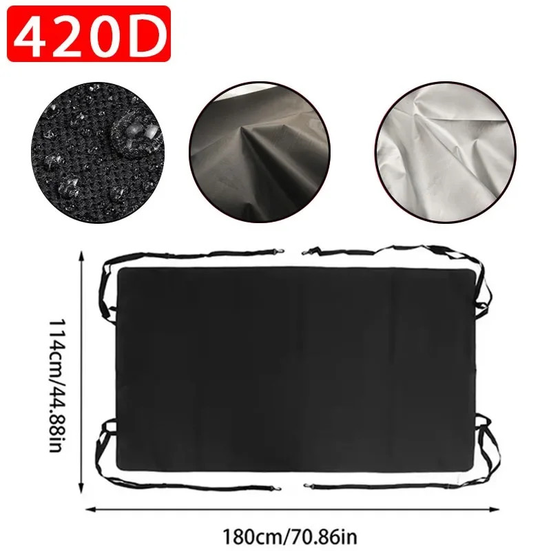 420/210D Waterproof Durable RV Rear Barn Door Awning Cover for VW for Ford Black Rear Barn Door Awn