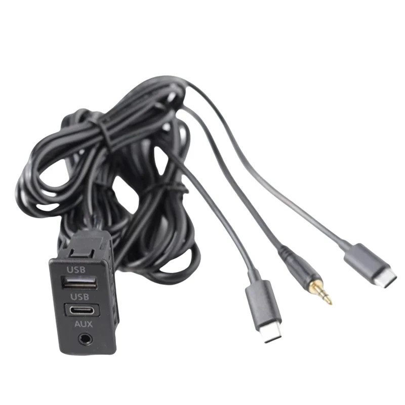 AASS-Car Android Navigation Machine AUX Panel Double TYPE-C+AUX Input USB+AUX Interface Panel Exten