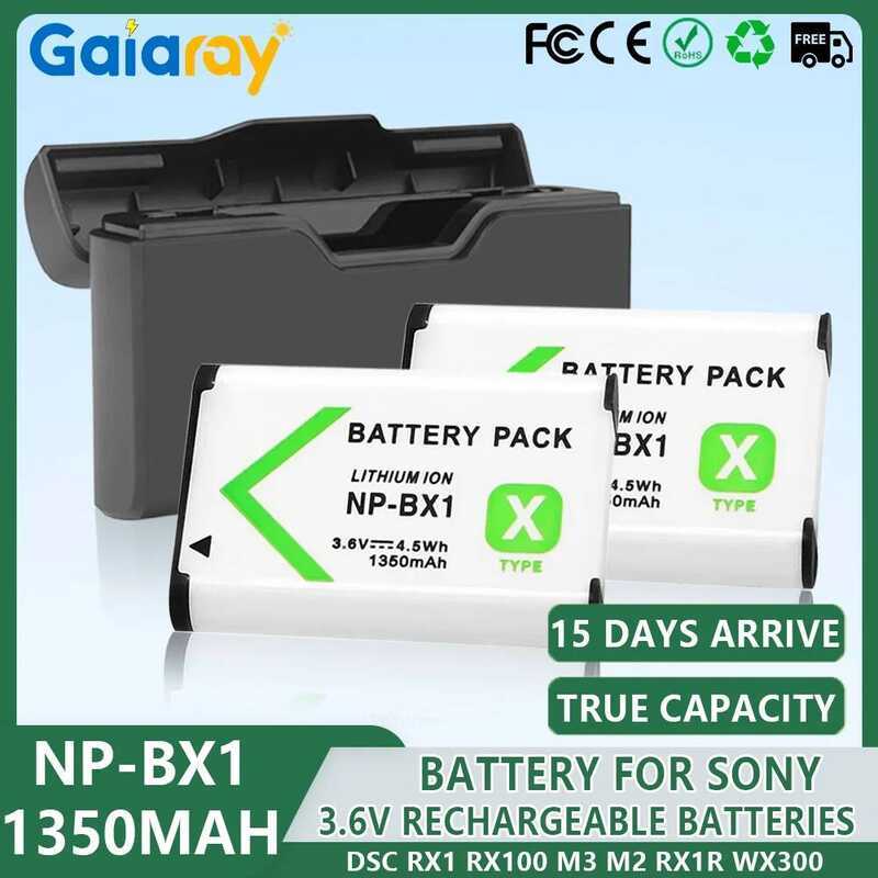 C 3.6V 1350Mah Np-Bx1 Npbx1 Battery+3 Slots Charger For Sony Fdr-X3000r Rx100 M7 M6 Hx400 Hx60 Wx35