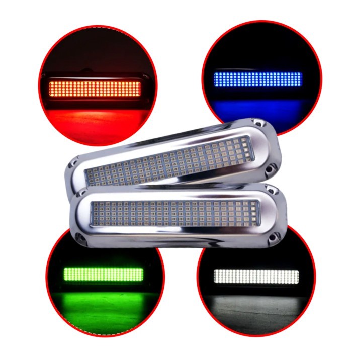 2Pcs 120LED Universal Waterproof Navigation Boat Light For Truck Boat Stern Anchor Lamp Marine Boat