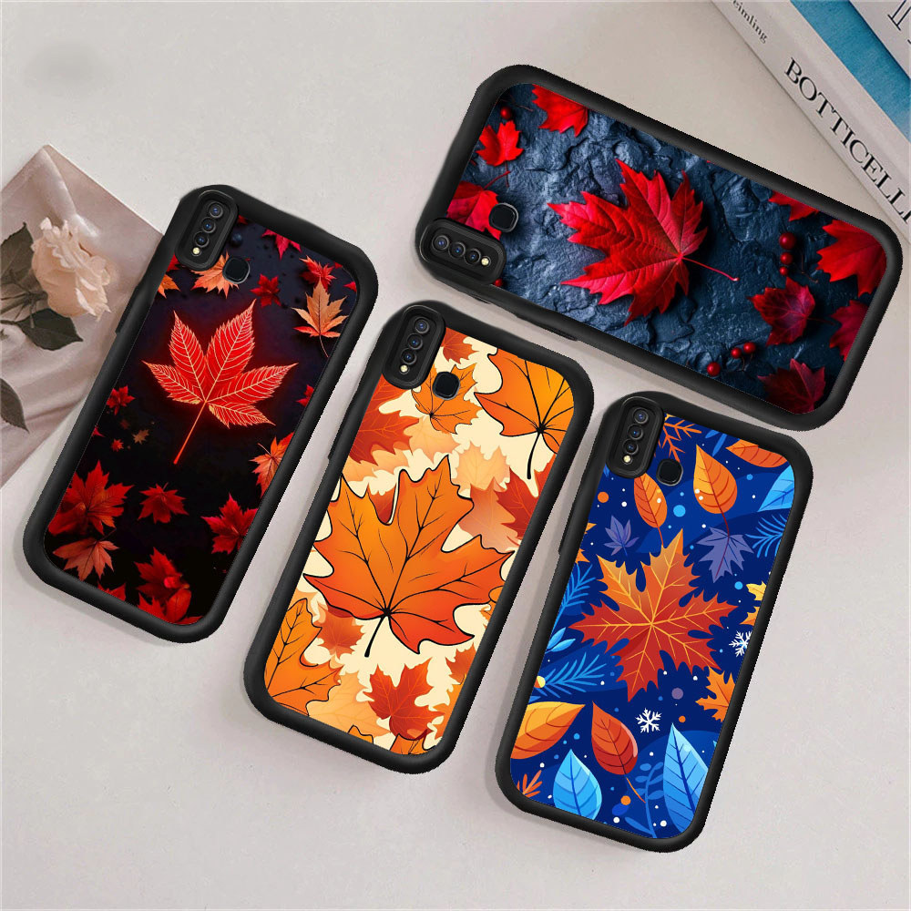 VK16 maple leaf เคสสําหรับซิลิโคนนุ่มกรณี VIVO Y93 Y91 Y75 Y66 Y95 Y53s Y91C Y81 Y56 Y81s 5G วัสดุ T