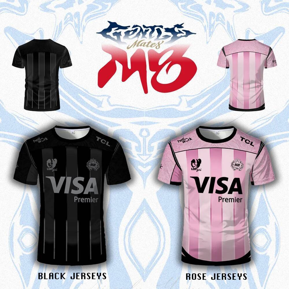 2026 ใหม่ Gentle Mates Esports Jersey M8 ทีมผู้ชายกีฬา Breathable Quick-Drying Uniform Unisex Streetwear เสื้อยืดแขนสั้น
