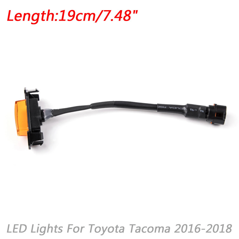 Topteng 4PCS grille light LED grill mount assemblies For Toyota Tacoma  2016-2020 w/TRD Pro Grill F