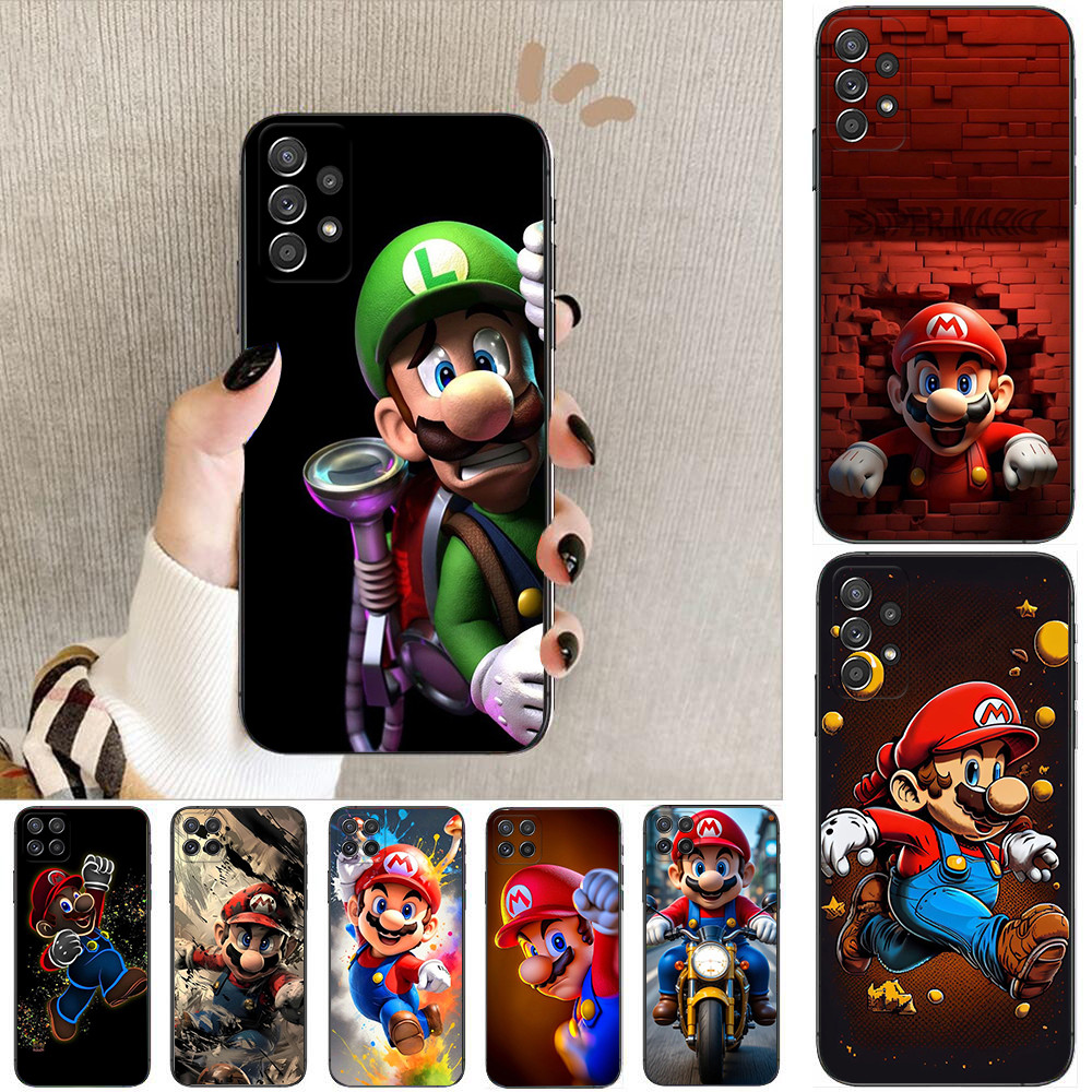 Xiao Mi Poco C75 C65 C55 C51 C50 C40 F5 Pro M4 Pro M5 Q11 Luigi เคสโทรศัพท์สีดํานุ่ม
