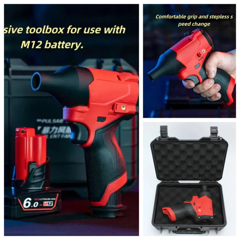 Brushless Jet Blower for Milwaukee 12V Battery 160000 RPM Control Violent Turbo Fan Electric Air Du