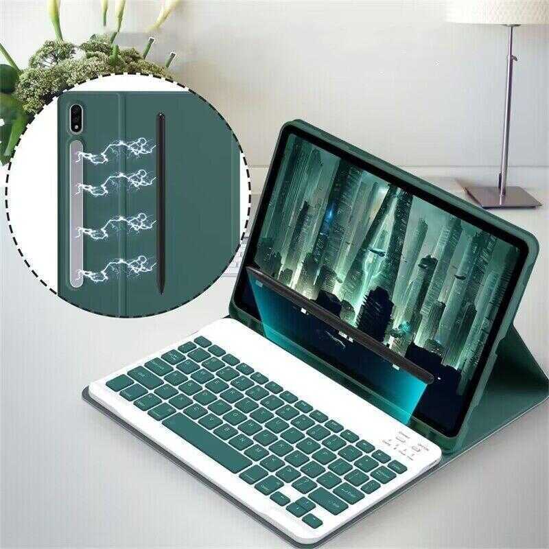 เหมาะสําหรับ Samsung GalaxyTab A9 บลูทูธคีย์บอร์ดป้องกันกรณี S9Plus แท็บเล็ตบลูทูธคีย์บอร์ดซองหนัง X