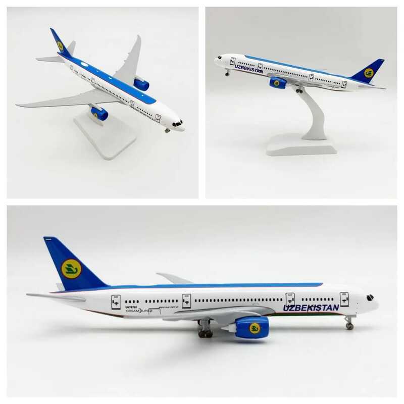 C 1/400 Airplane Scale 20Cm Alloy Collectible Plane Gift UZBEKISTAN AIRWAYS B787 Children Toys Diec