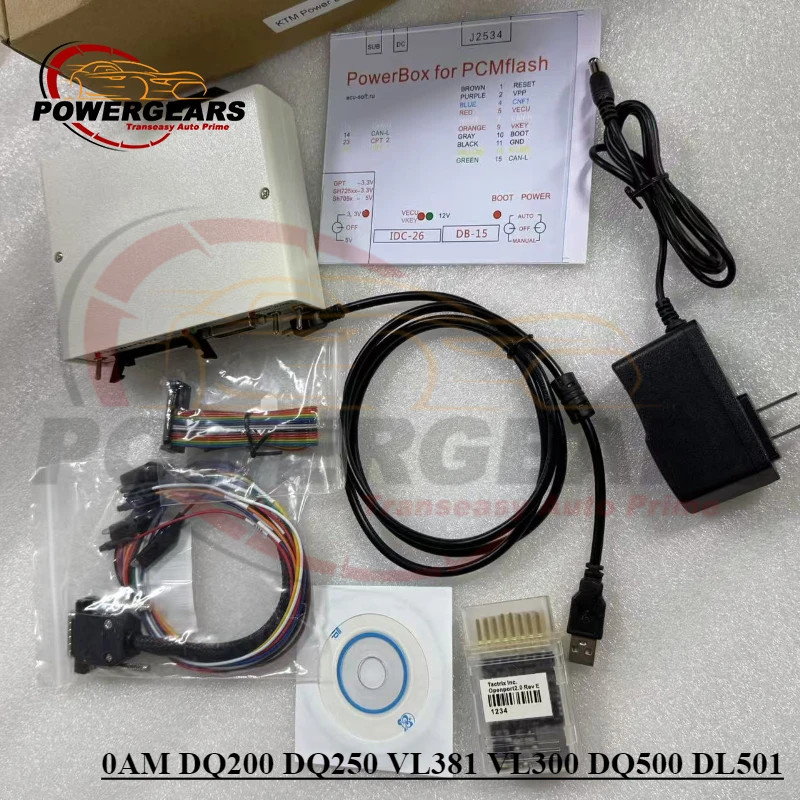 0AM DQ200 Programmer Plus Read/Write Power Box 1.95 / 1.21 ECU Suit For AUDI Gear DQ250 VL381 VL300