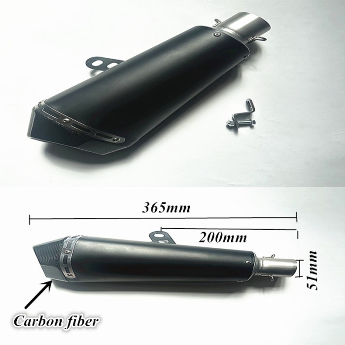 Universal 51MM Motorcycle Exhaust Muffler Pipe Escape for 300CC 600CC 1000CC for Honda R3 R6 Z1000