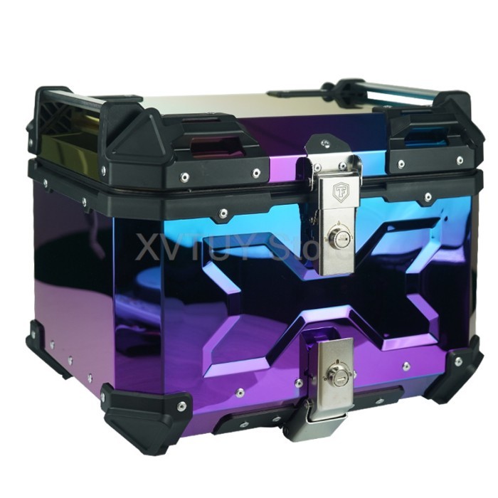 45L 55L 65L Motorcycle Top Box Aluminium Alloy Trunk Helmet Box Waterproof Universal Motorbike Tail
