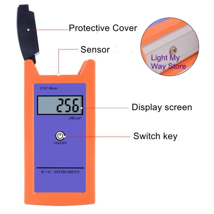 RGM-UVC UV irradiation meter for reptiles, UV illuminance meter