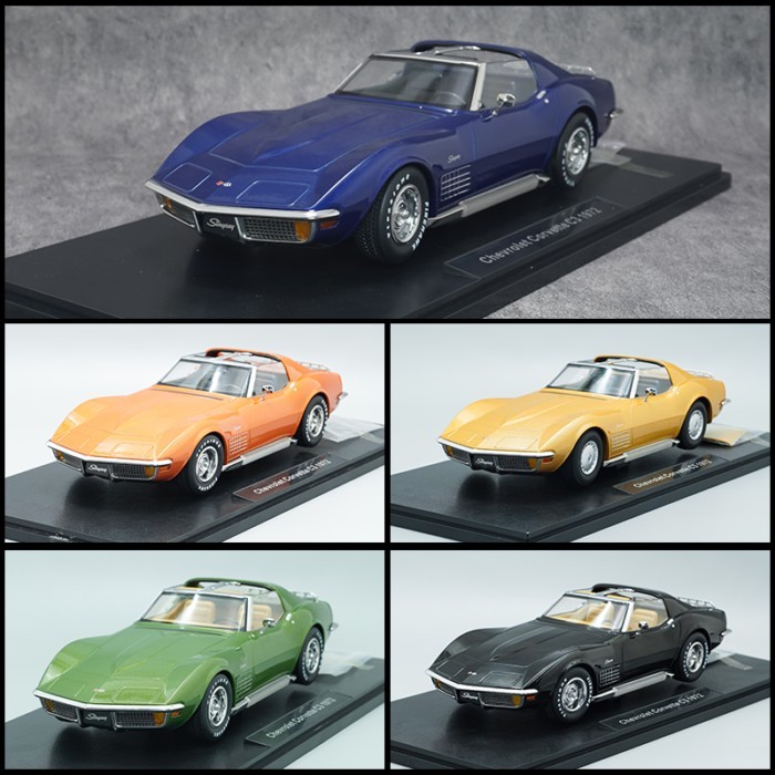 KK 1: 18 Corvette Corvette C3 1972 Convertible Sports Car Alloy Car Model เครื่องประดับ