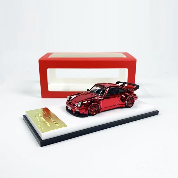 MC 164 Porsche RWB930 Wide Body Modified Version จําลองรถรุ่นคอลเลกชันชุบสีแดง