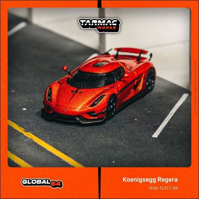 TW 1: 64 Koenigsegg Regera Koenigsegg Regera รถรุ่นโลหะสีส้ม