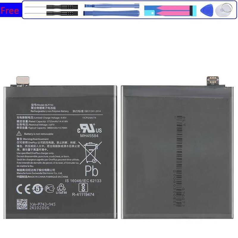 OnePlus แบตเตอรี่ทดแทนสำหรับ 1 2 3T 5 5T 6 6T 7 7T Pro BLP637 BLP685 BLP699 BLP743 BLP745 แบตเต