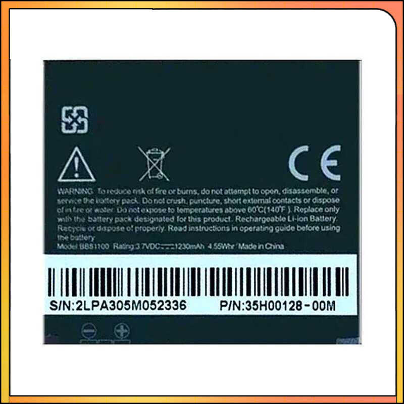 Battery BB81100 1230mAh For Htc Touch HD2 Leo T9193 Leo 100 T8585 T8588 35h00128-00m BAS400