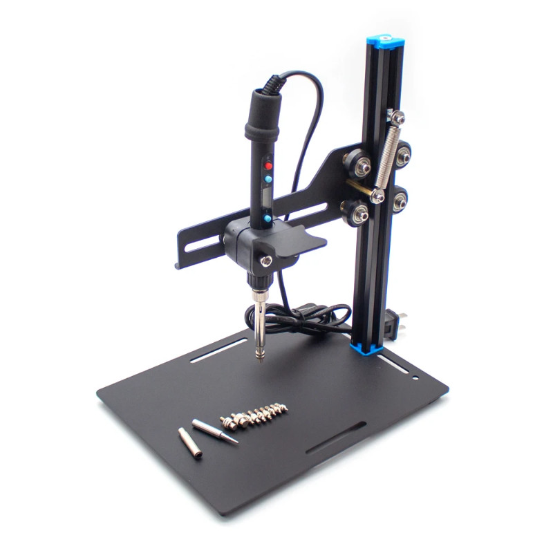 220V Vertical Heat Set Insert Hand Tool Pressing Machine Hot Melt Brass Knurled Nut Embedded Insert