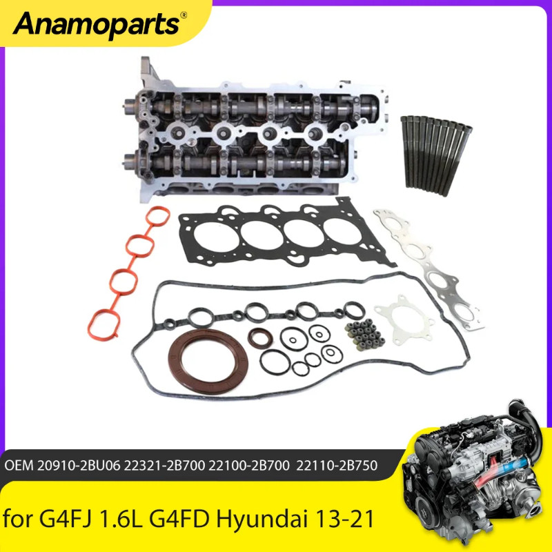 Engine Parts Cylinder head head gasket set Fit 1.6 L for G4FJ G4FD Hyundai 1.6L13-21 20910-2BU06 22