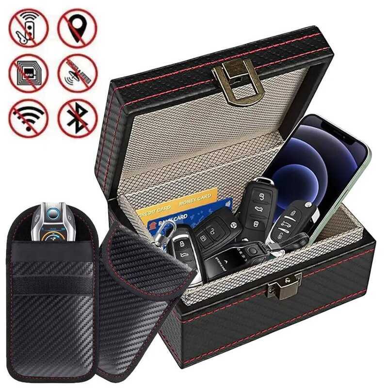 C Anti Theft Faraday Box With For Key Fob Cage RFID Faraday Key Fob Protector Radiation-Proof Mobil