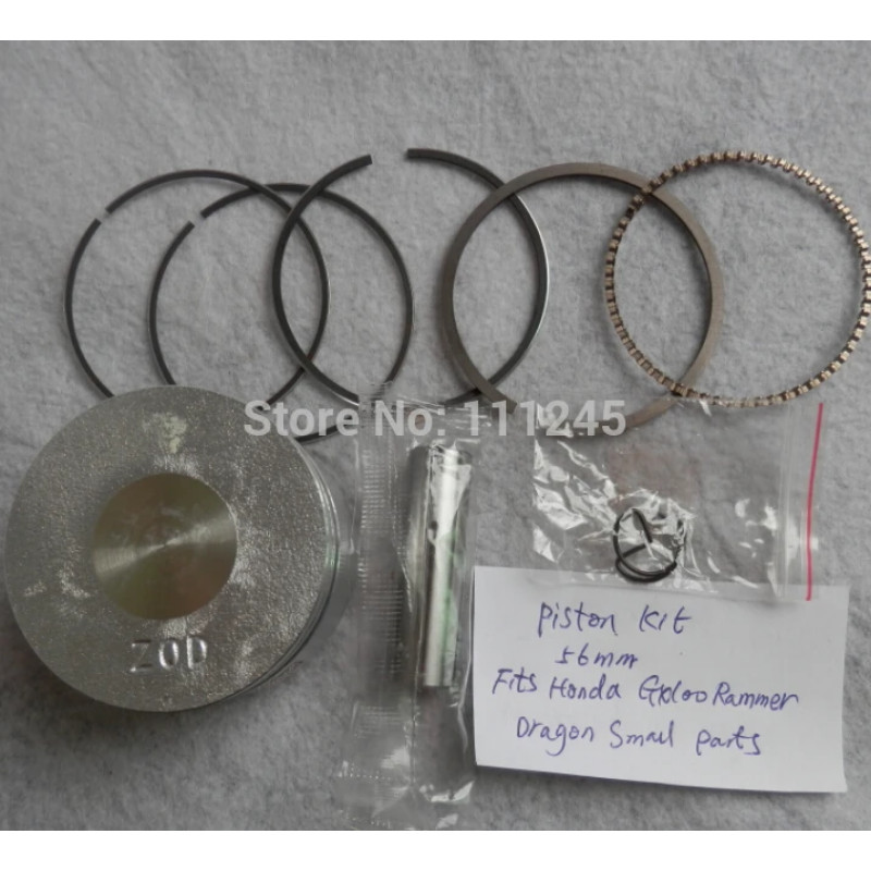 GX100 PISTON KIT 56MM FOR HONDA GX100U 4T MOTOR CYLINDER RINGS SET PIN CLIPS ASSEMBLY JUMPING JACK