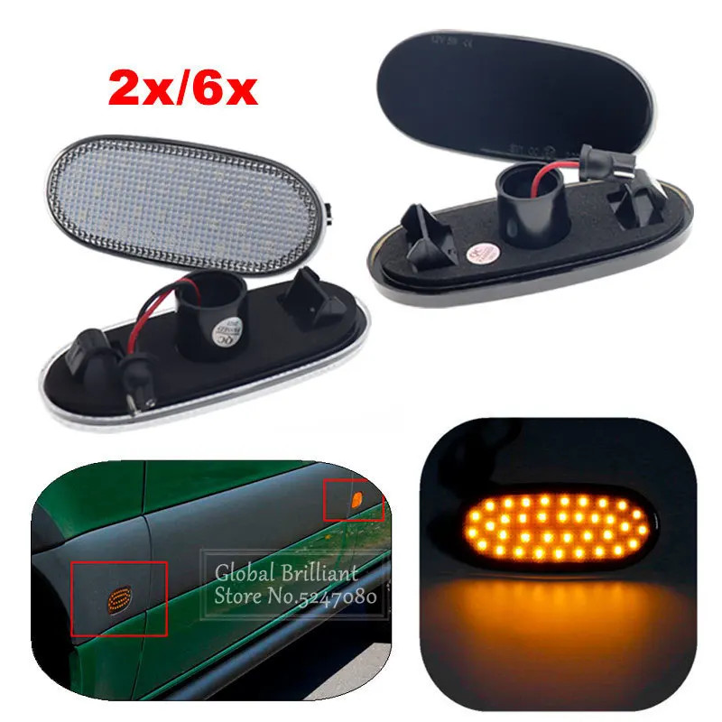 2x/6x 36LED Side Marker Light Turn Signal Indicator Light Repeater Panel Lamp For Volkswagen Crafte