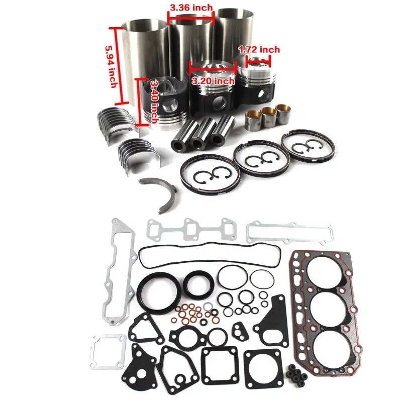 3TN82E 3TN82TE 3TN82L Engine Overhaul Rebuild Kit STD For Yanmar Exavator, Tractor, Forklift, Truck