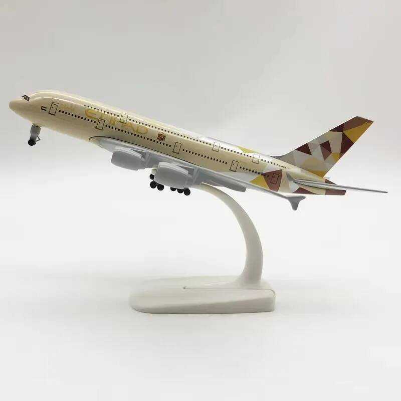C 20Cm A380 Etihad Aire 1:400 Airbus Alloy Aircraft Mod Die-Cast Airplane Mod With Whe Stand Collec