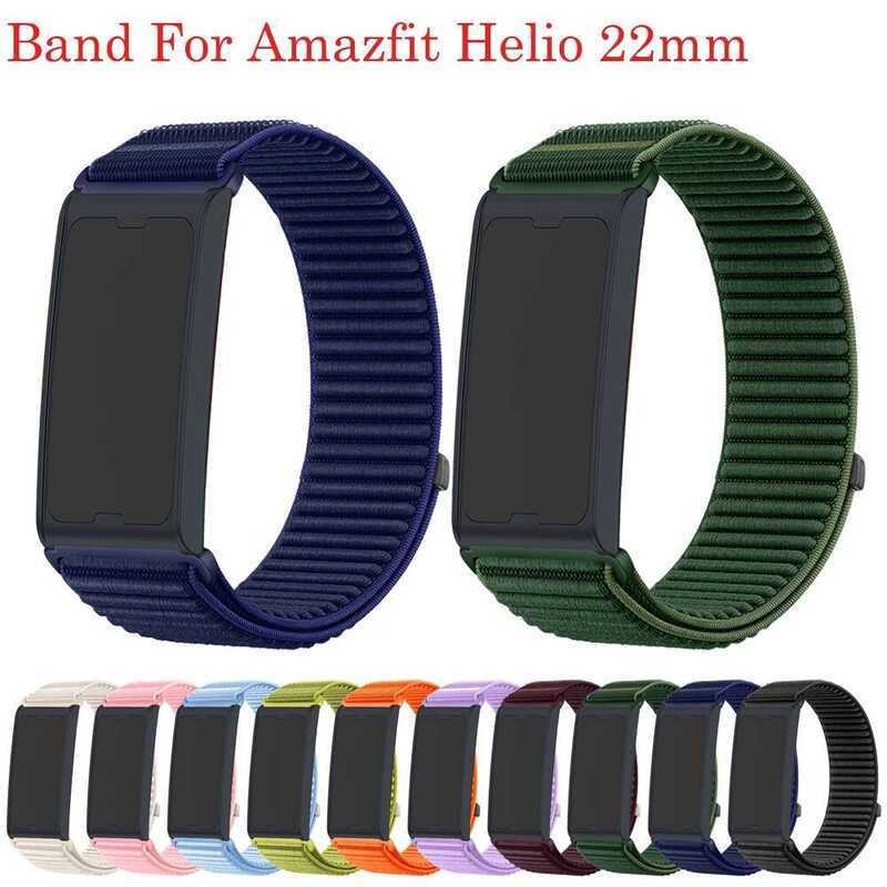 C 22Mm Nylon Braid Strap For Amazfit Helio Sport Wrist B For Amazfit Helio/Bal/Cheetah Pro/Bip 6 5
