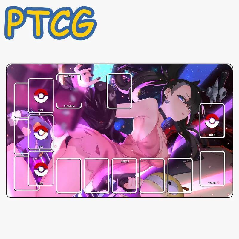 12 รูปแบบ Diy Ptcg Trainer Marnie การ์ด Battle Mat Ptcg Marnie ผู้เล่นเดี่ยวเกมกระดานการ์ด Duel แผ่น