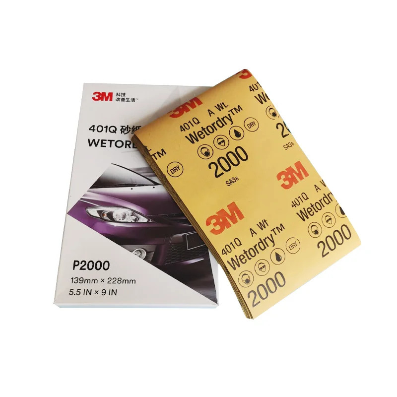 3M car paint surface scratch polishing sandpaper 401Q beautiful grain sandpaper for polishing P1500