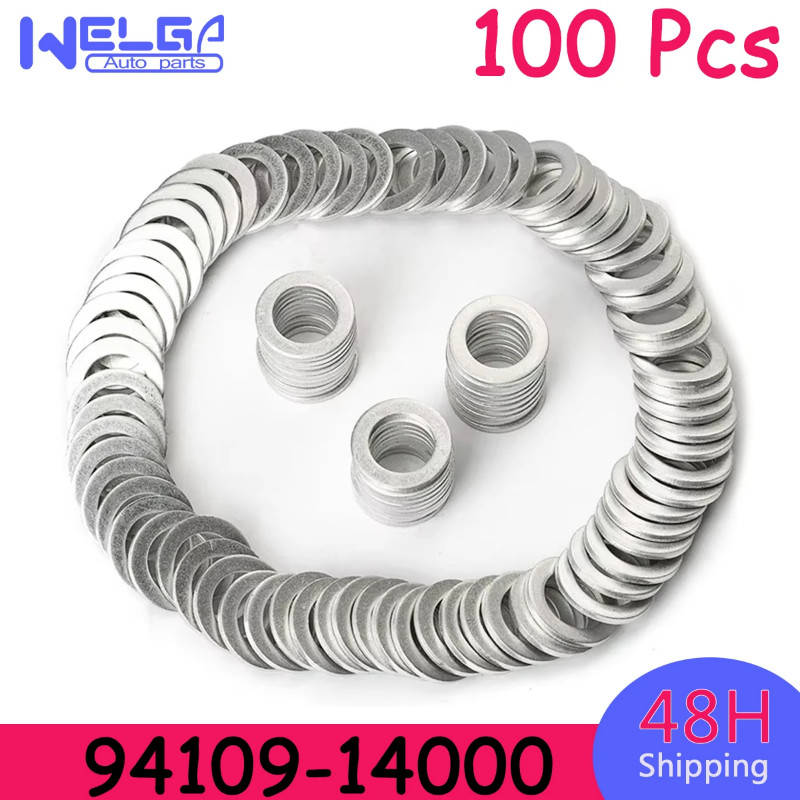 100pcs Oil Drain Plug Gasket Oil Crush Washers 94109-14000 For Honda Wagovan S2000 Civic CRV CRZ Cr
