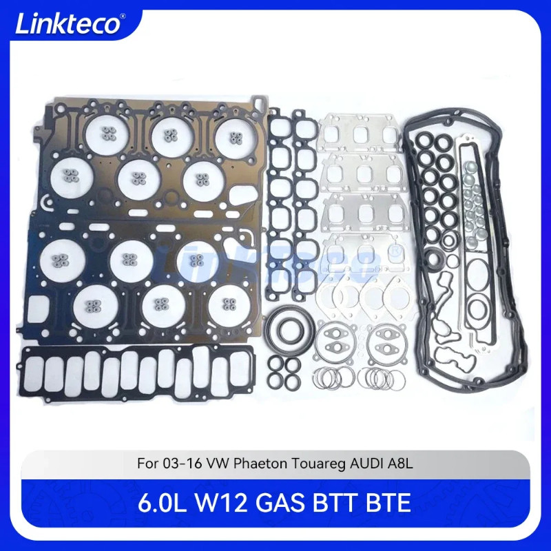 Engine Cylinder Head Full Gasket Set For 6.0 T L 03-16 VW Phaeton Touareg Audi A8L 6.0L W12 GAS BTT
