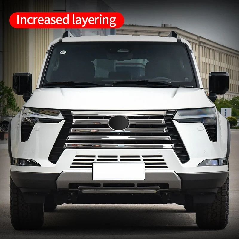 For 2024 Lexus GX550 GX550h Front Grill Chrome Decoration Strip GX 550 550h Exterior Upgraded Acces