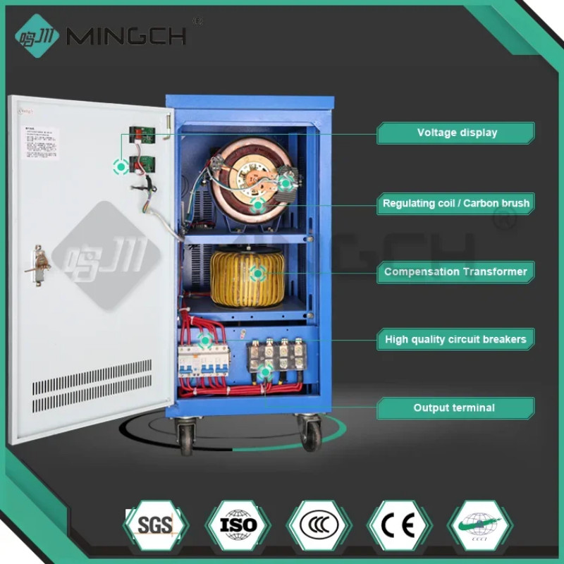 Single Phase 120V 220V 230V SVC 5KVA 10 KW 10KVA 15KVA 20KVA Copper Servo Motor Automatic Voltage R