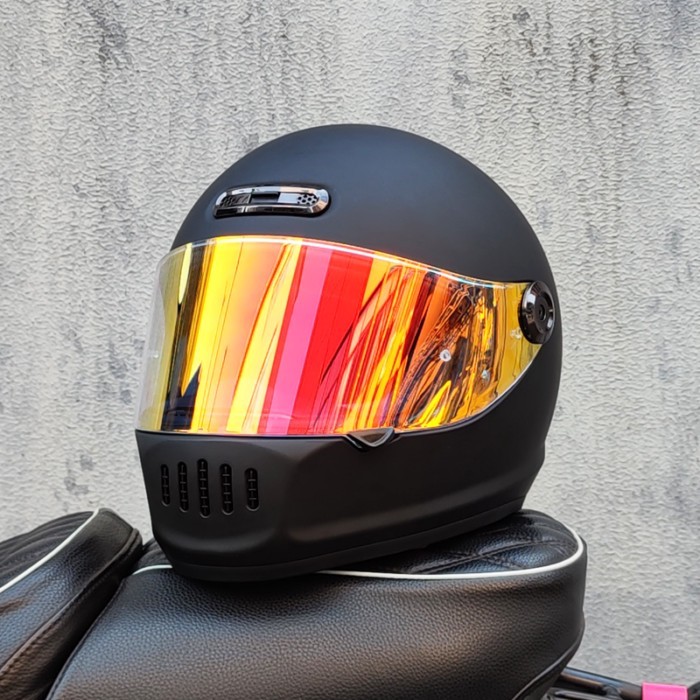 ORZ High Quality Retro Motorcycle Helmet Coffee Shop Cruising Motorcycle Fully Covered Helmet