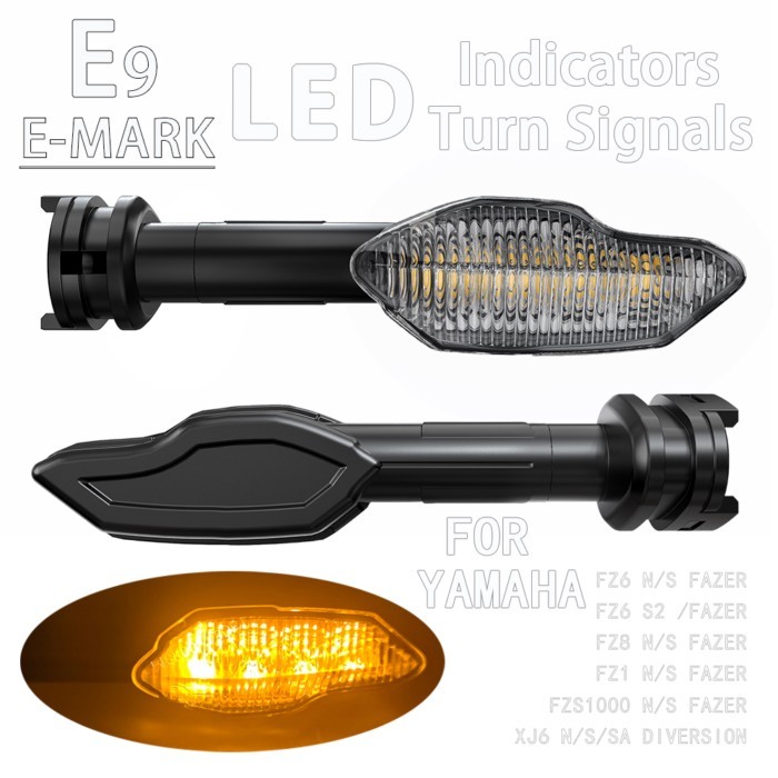 E9 LED Turn Signals For Yamaha FZ8 FZ6 S2 FZ1 FZS1000 N S Fazer XJ6 F Diversion Motorcycle Flasher