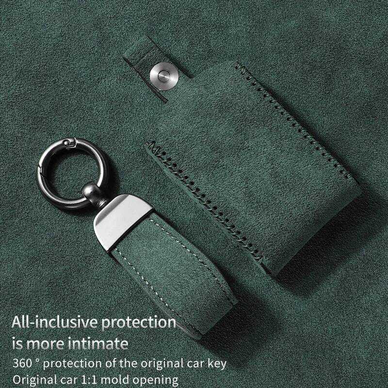 ▥ Suede Car Case Cover Shell Fob For Volvo Xc40 Xc60 S90 Xc90 V90 T5 T6 T8 Polestar 1 2 C30 201