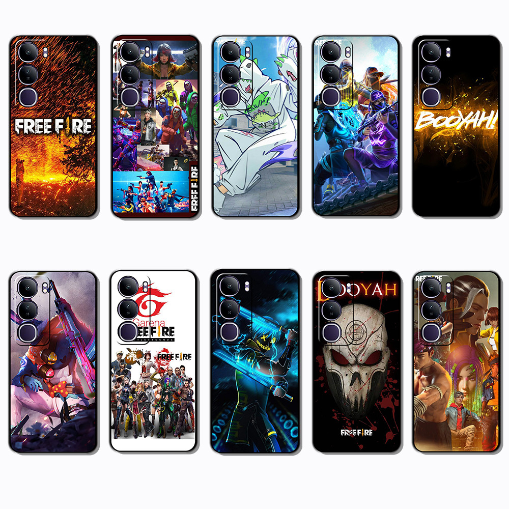 สําหรับ Vivo Y15S Y15A Y16 Y17 Y17S Y19S Y20i Y20S Y20 K12 ฟรีไฟกรอบสีดํายืดหยุ่นTPU Soft Case | กัน