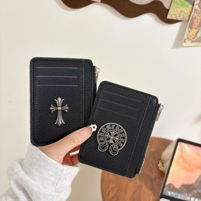 กระเป๋าเงิน Chrome Hearts สไตล์เรโทร พร้อมซิปรองรับการจัดเก็บบัตรหลายใบ