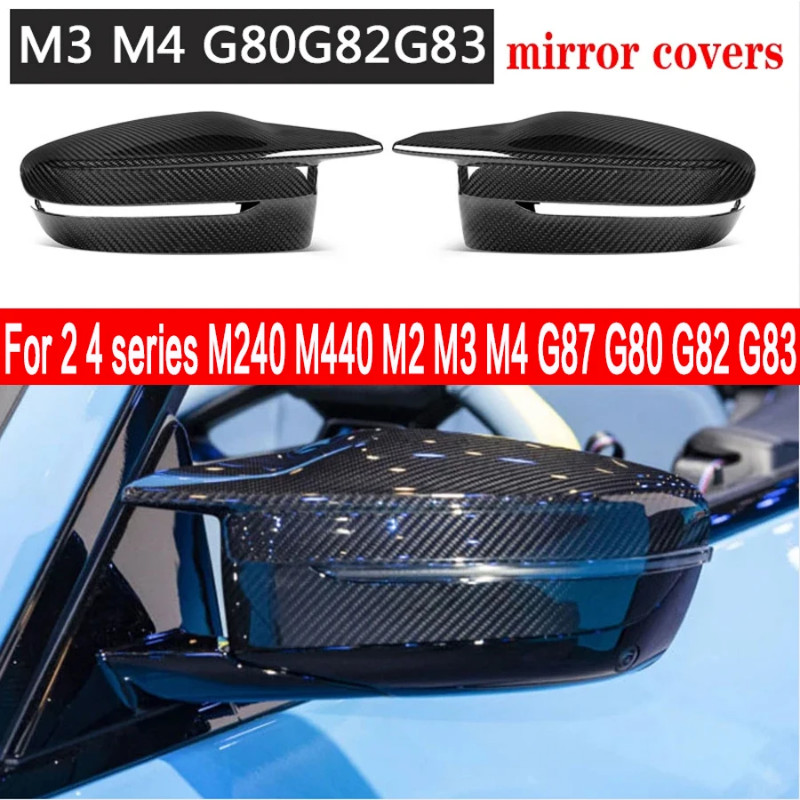 For BMW 2 serie G42 M240 M2 G87 M3 M4 G80 G82 carbon fiber rearview mirror housing side view mirror