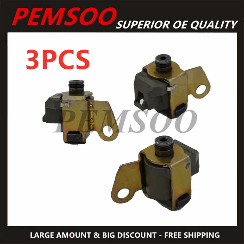 3X Transmission Shift Solenoid Kit A340 A340E A340F AW4  For Jeep Cherokee Truck 85420-30110 35250-