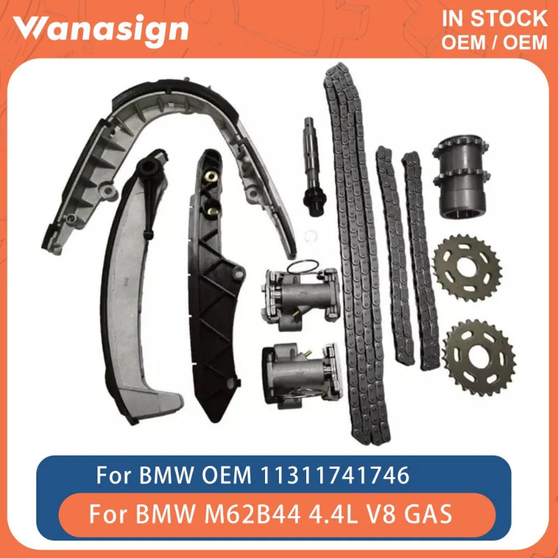 Engine Timing Chain Kit Fit 4.4 L For BMW X5 Z8 535i 540i 735i 740i 840ci Land Rover L322 M62 M62B4