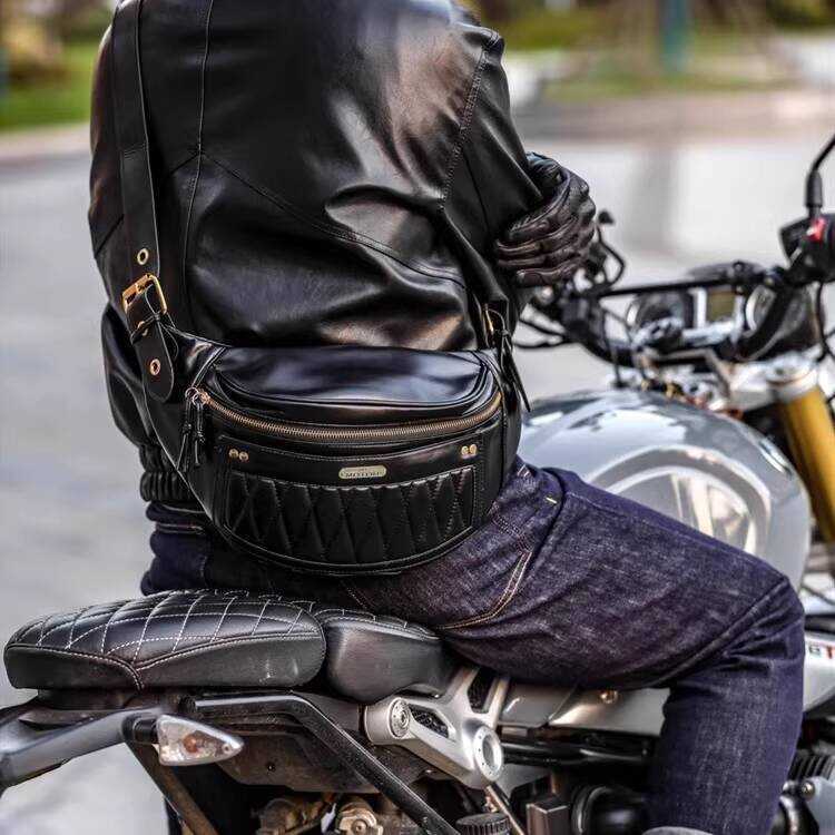 MR MOTOR Cycling Backpack Retro Motorcycle Chest Bag Ami Khaki Harley Motorcycle Shoulder Bag Dumpli