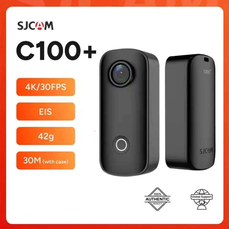 Mini C100 Plus Action Cam 4K ภาพอิเล็กทรอนิกส์เสถียรภาพ 2.4G WiFi 30M กันน้ําพร้อมกรณีกล้องกีฬา DV ก