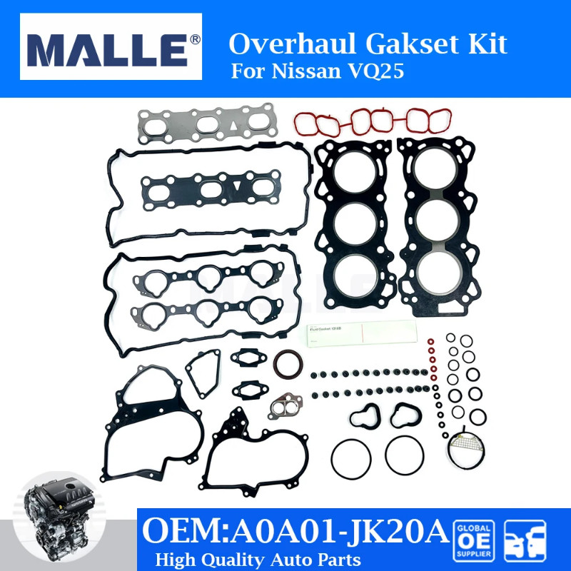 Engine Full Overhaul Gasket Kit For Nissan VQ25 Teana 2.5 Cefiro Leopard Cedric Fuga Elgrand VQ25DE