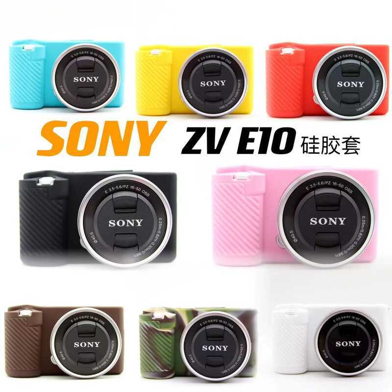 เหมาะสําหรับ Sony Micro Single ZVE 10 กระเป๋ากล้อง zev10 ยาง ZV E10L หนา Shock-proof Soft Shell Jack