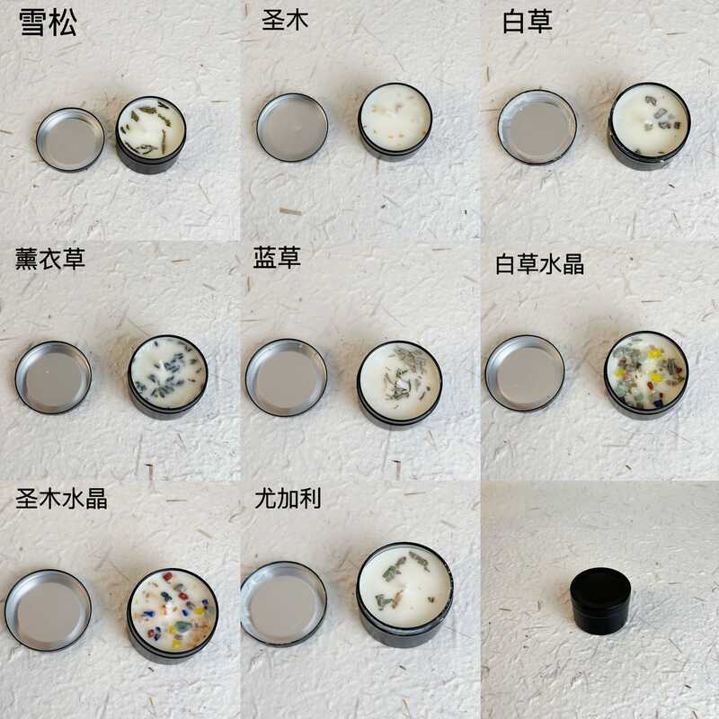 White Sage White Sage เทียนหอมสีขาว Cedar Candle Bundled Space