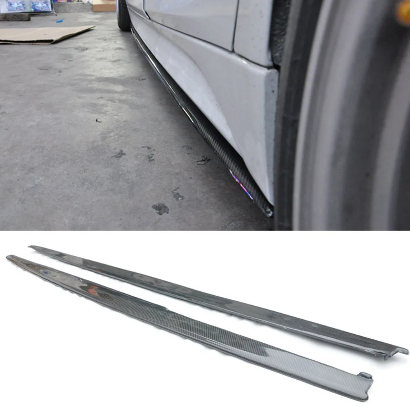 Carbon Fiber Side Skirt Extensions Aprons Lips Body Kit For BMW F30 F31 F32 F36 M Tech M Sport Car